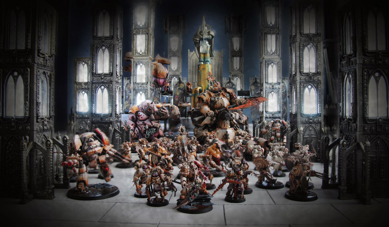 Illustration for article titled Light-up Warhamer 40k tabletop cathedral